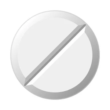 White pill. Vector Stock Illustration