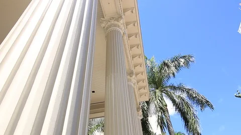 White Pillars Stock Footage 105252833