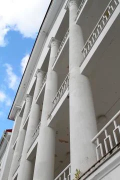 White pillars Stock Photos