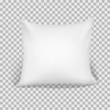 White Pillow. Elements Of Bedroom, Home, Hotel Decor. Stock Illustration