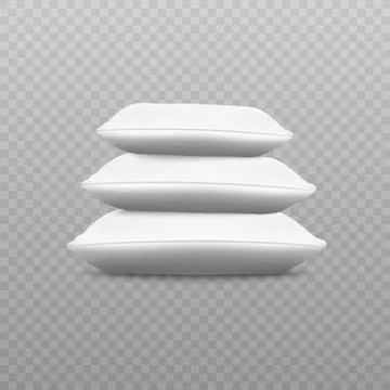 White pillow stack from side view 스톡 일러스트