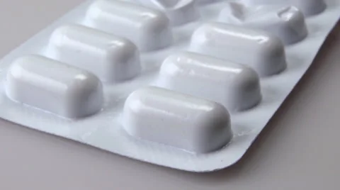 White pills generic Video stock 39994775