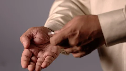 White Pills In Hand Video stock 123318938