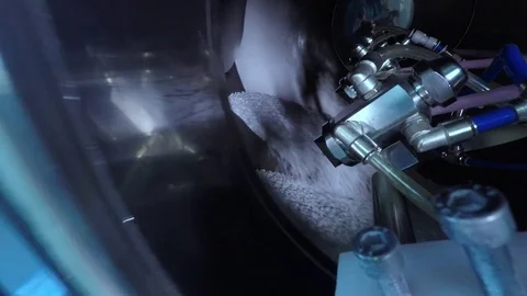 White pills mixing close up Stock Footage