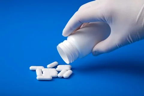 White pills Stock Photos