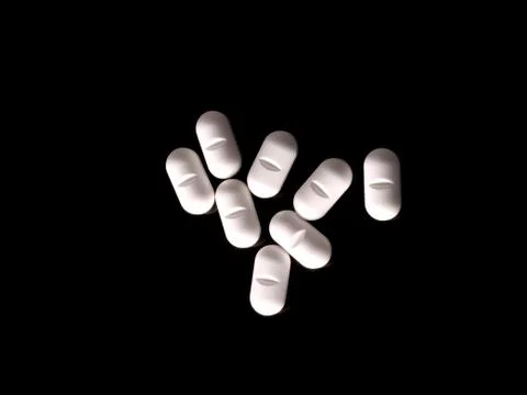 White pills Foto stock