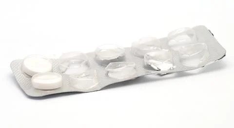 White pills 库存照片