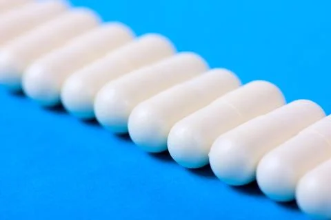 White pills Stock Photos