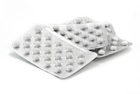 White pills Stock Photos