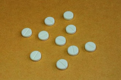 White  pills Stock Photos