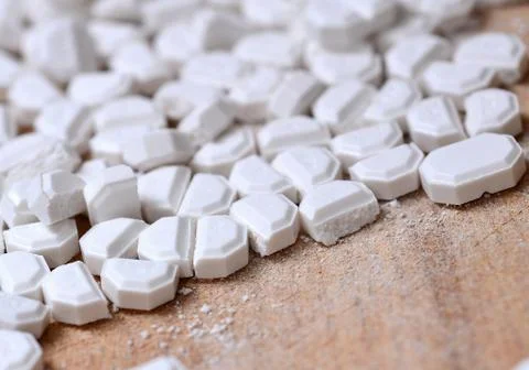 White pills Stockfoto's
