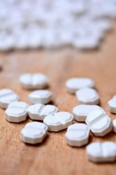 White Pills 库存照片