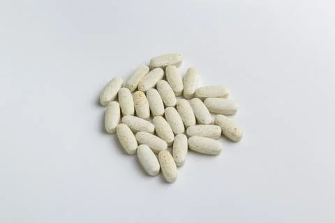 White pills Stock Photos