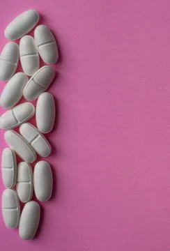 White pills Stock Photos