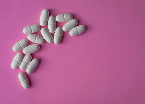 White pills Stock Photos