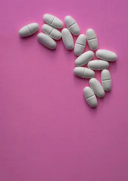 White pills Stock Photos