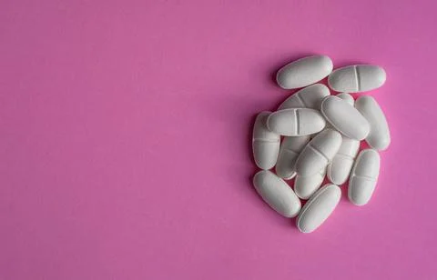 White pills Stock Photos