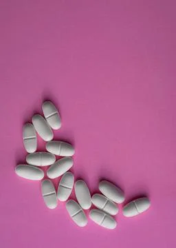 White pills Stock Photos