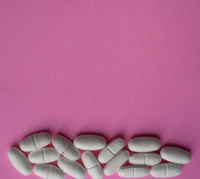 White pills Stock Photos