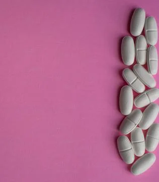 White pills Stock Photos