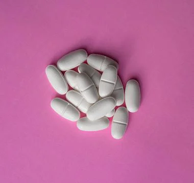 White pills Stock Photos
