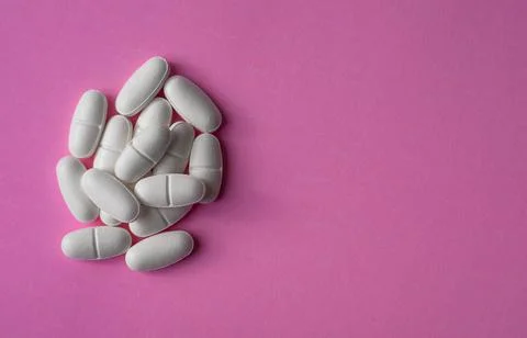 White pills Stock Photos