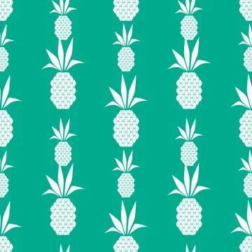 White pineapple pattern Stock Illustration