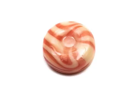 White pink candy lollipop, isolate on a white background Stock Photos