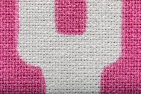 White pink canvas texture background. Highly detailed photograph of fabric Stock Photos