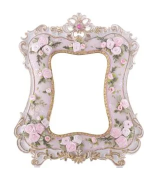 White-pink  frame Stock Photos
