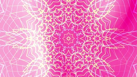 White pink gradient, with mandala overlay Stock Footage 303454059