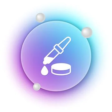 White Pipette icon isolated on white background. Element of medical, chemis.. Ilustração Stock
