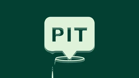 White Pit stop icon isolated on green background. 4K Video motion graphic Stock Footage 236053853