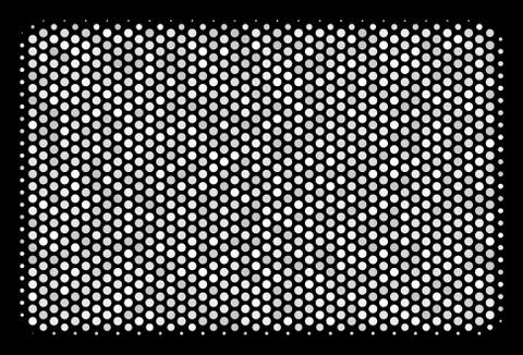 White Pixel Filled Rectangle Icon Illustrazione stock