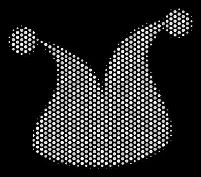 White Pixel Joker Hat Icon Stock Illustration