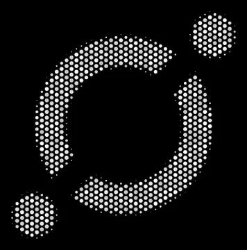 White Pixel Node Link Icon Illustrazione stock