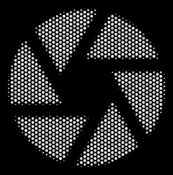White Pixel Shutter Icon Illustrazione stock