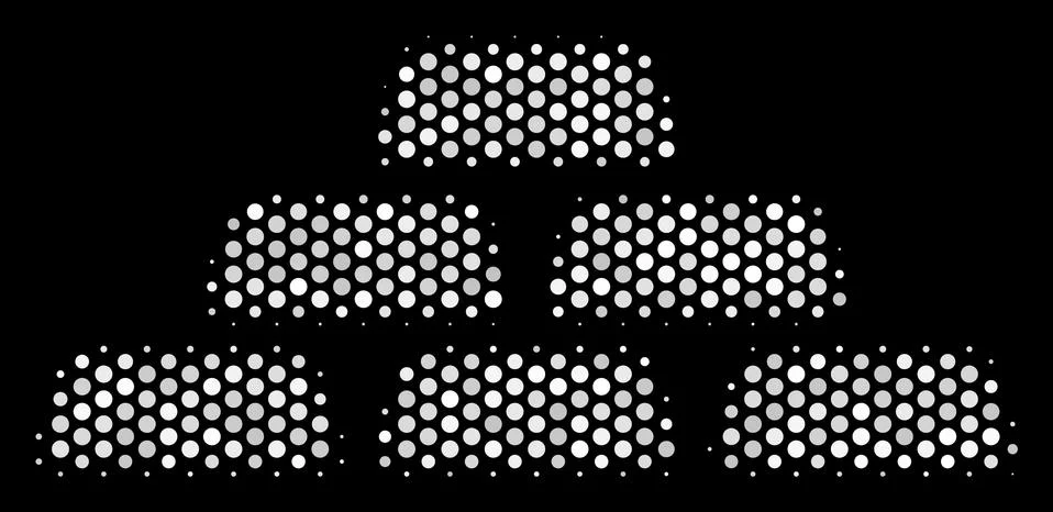White Pixel Treasure Bricks Icon 스톡 일러스트