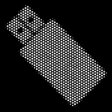 White Pixel USB Flash Drive Icon Illustrazione stock