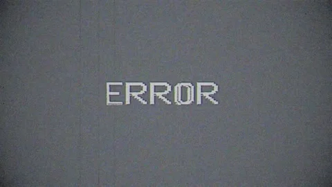 White pixelated error message on grey background displaying critical failure Stock Footage 297199132