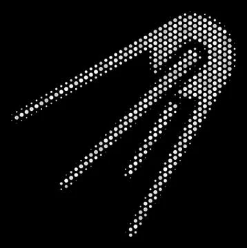 White Pixelated First Satellite Icon Illustrazione stock