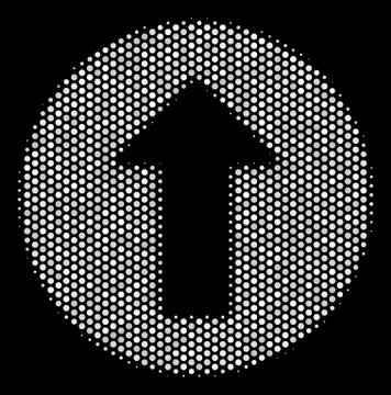 White Pixelated Rounded Arrow Icon Illustrazione stock