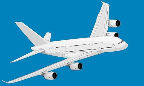 The white plane Stock Illustration