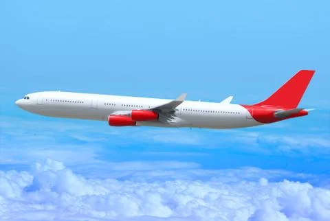 White plane Foto stock