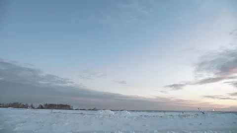 A white plane with propellers flies over the runway Video stock 128582461