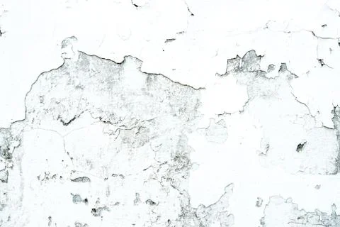 White plaster wheathered wall texture with cracks Stock Photos