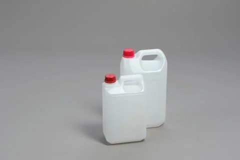 White plastic barrel, container, on a white background Stock Photos