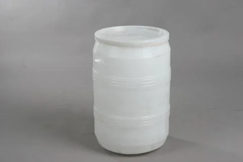 White plastic barrel, container, on a white background Stock Photos
