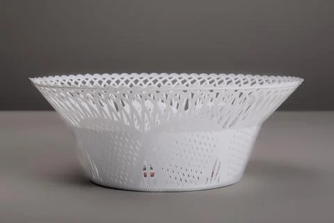 White plastic basket Stock-Fotos