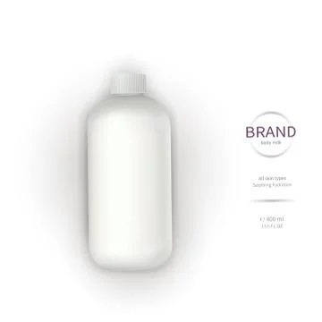 White plastic bottle with dispenser Stock Illustration